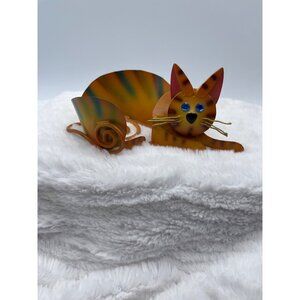 Cool Friendly Metal Orange Cat